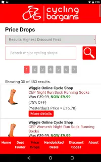 Cycling Bargains Deal Finder Screen Shot 9