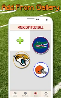 American Football Logo Color By Number - Pixel Art Screen Shot 7