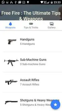 Guide for Free Fire New Tips & Weapons Screen Shot 2