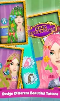 Hair Tattoo Princess Beauty Screen Shot 3