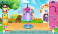 comida unicornio - pastel dulce arcoiris panadería Screen Shot 7