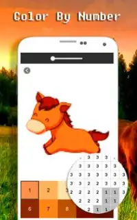 Horse Cartoon Color By Number - Pixel Art Screen Shot 5