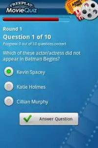 FreePlay Movie Quiz Screen Shot 3