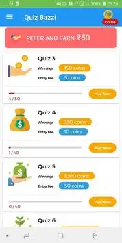 Quiz Bazzi - Play Quiz and Win PayTM Recharge Screen Shot 0