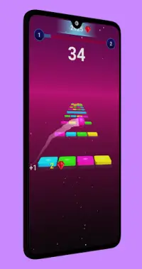 Color Hop Tiles-Musik Rush-Spiel Screen Shot 1