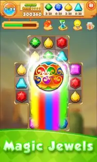 Jewels Game Match 3 Free - Paradise Island Screen Shot 1