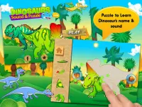 Dinosaur sound puzzles - learning for good kids Screen Shot 5