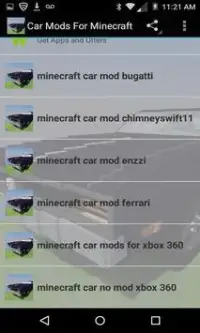 Car Mods For Minecraft Screen Shot 0