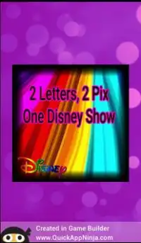 2 Letters, 2 Pix Equals 1 Disney Show Screen Shot 0