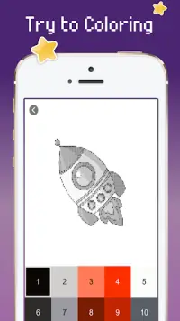 Warna angkasa oleh nombor: Pewarna kapal angkasa Screen Shot 2