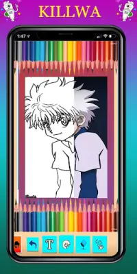 coloring game for Hunter x hunter Screen Shot 1