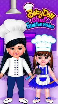 boneka bayi chef salon busana-berdandan permainan Screen Shot 10