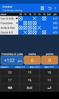 Darts Scoreboard Screen Shot 2