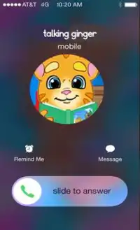 Call From Talking Cat Ginger Screen Shot 0