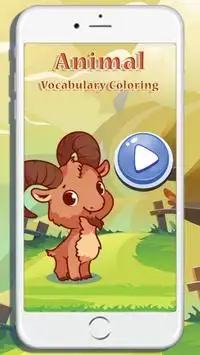 Animal Vocabulary Coloring Screen Shot 1