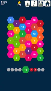 육각형 게임 : 육각형 숫자 퍼즐 모음 Screen Shot 2