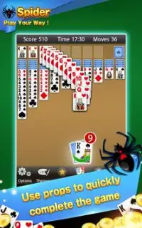 Solitaire - Örümcek Kart Oyunu Screen Shot 5