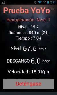 Yo-Yo Test Intermitente Screen Shot 2