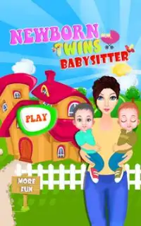 Twins Babysitter Baby Spiele Screen Shot 0