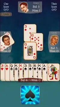 Spades Classic Plus : Free Offline Card Game Screen Shot 2