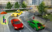 आसान टैक्सी टैक्सी चालक 3 डी शहर रश पागल सवार खेल Screen Shot 1