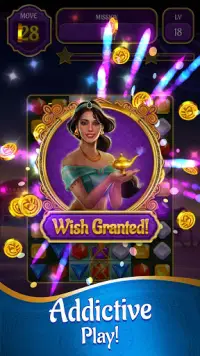 Genios y Oro - Aventura de Match 3: Joyas y Gemas Screen Shot 1