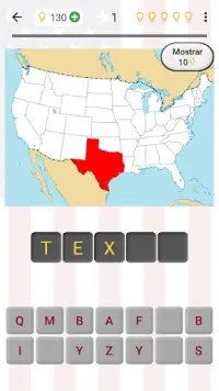 50 Estados dos EUA, suas mapas e capitais - Teste Screen Shot 0