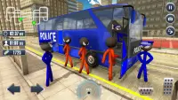 Prison Stickman Transport Police Van Screen Shot 1