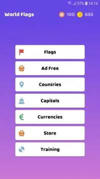 Flags and Capitals of the World: Guess-Quiz Screen Shot 0