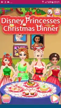 Disney Princesses Christmas Dinner Screen Shot 0
