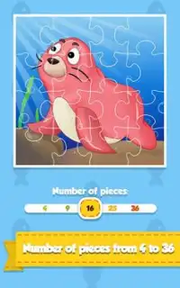 Sea Animal: Kids Jigsaw Puzzle Screen Shot 1