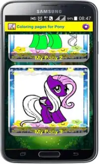 Coloring pages for Pony Screen Shot 1