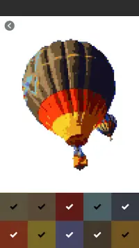 Hot Air Balloon Pixel Art Coloring By Number Screen Shot 1