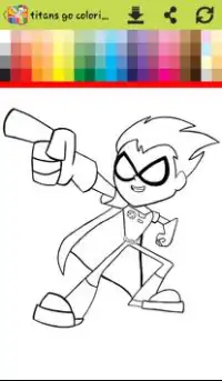 How to color Titans Go ( coloring pages game ) Screen Shot 1