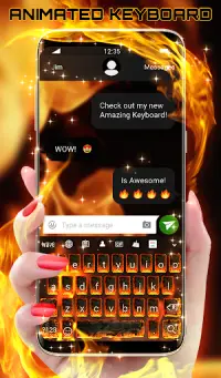 Burning Animated Custom Keyboard + Live Wallpaper Screen Shot 0