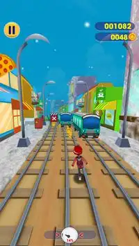 Subway Santa Xmas Surf: Subway Surfer 3D Screen Shot 1