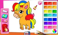 Pony coloring game Screen Shot 0