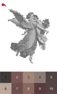 Angels Color by Number - Pixel Art Game Screen Shot 2