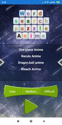 Anime Puzzle Word Search Screen Shot 0