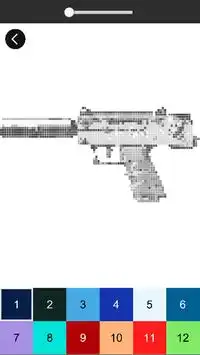 MLG Weapon Pixel Art: Guns Color By Number Game Screen Shot 2