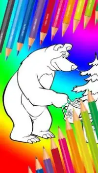 Masha and the Bear Coloring - Coloring Games Screen Shot 3