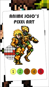 Jojo Anime Coloring Pixel Art Screen Shot 0