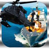 Gunship Вертолет съемки 3D