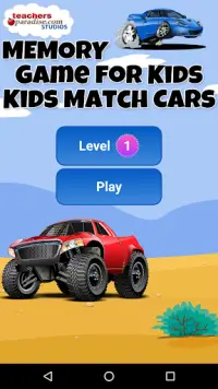 Game for Kids: Kids Match Cars Screen Shot 3