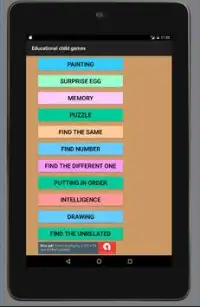 Educational intelligence (brain) games for kids Screen Shot 0