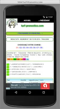 Turf: results and predictions Screen Shot 6