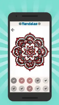 Mandalas color by number - Mandala pixel art Screen Shot 5