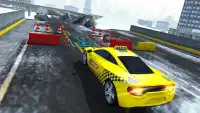 雪のタクシー駐車Sim 3D 2017 Screen Shot 14