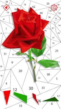 Flower Polygon Puzzle By Number Screen Shot 0