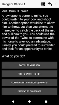 Ranger's Choice: Choices Game RPG Screen Shot 0